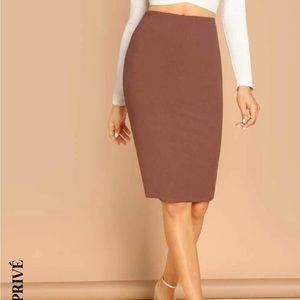 Pink high waisted pensive skirt